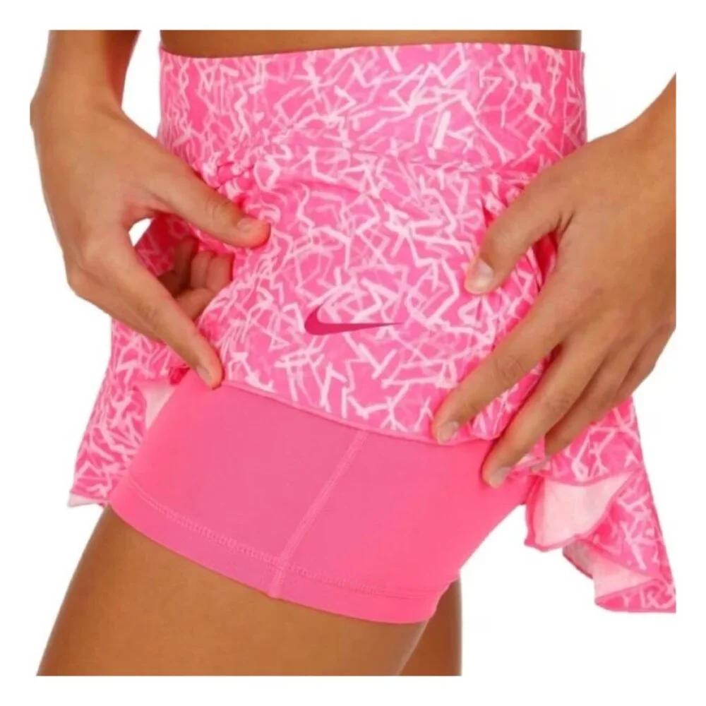 Nike Victory Neon Pleated Micro Mini Tennis Skirt Coquette Preppy Athleisure